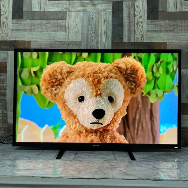 即日受渡全国送料込フィリップス4K 436M6VBR 4画面出力43型モニター 臨場サラウンド 2019年製