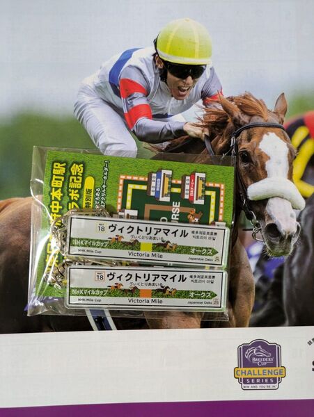 ヴィクトリアマイル welcomeチャンス5月18日限定特別版 キーホルダー レープロ付き 鉄道コラボ JRA 競馬コラボ