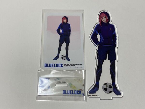 ブルーロック コラボカフェ本舗 等身アクリルスタンド 特典カード 千切豹馬 2点まとめ売り