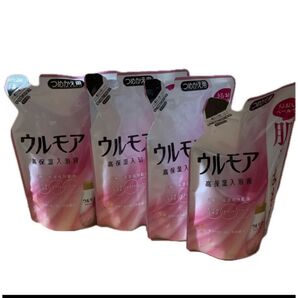 保湿入浴液 ウルモア クリーミーローズの香り 4袋セット詰替用 480ml