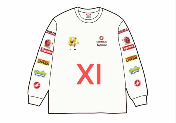 Supreme x SpongeBob Castelli Racing L/S Tee "White"