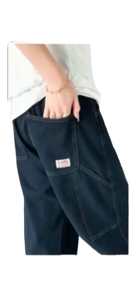 未使用 Java メンズライク ペインター ツイル & ワイド デニム パンツ Lサイズ