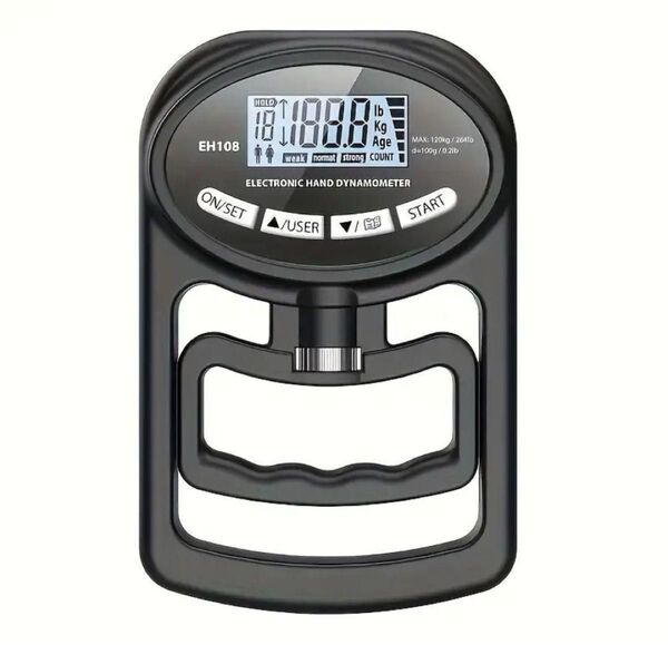 デジタル握力計 USB充電式 握力測定 高精度 ハンドグリップ トレーニング