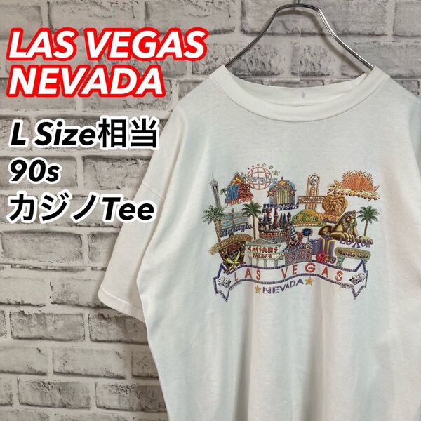 激レアカジノTee★ 90s ラスベガス シングルステッチ ピエロ スフィンクス vintage アメリカ USA 古着