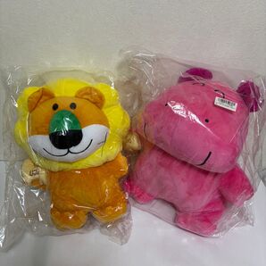 たべっ子どうぶつ BIGぬいぐるみ 2点セット かば らいおん 新品未開封 タグ付き
