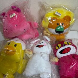 たべっ子どうぶつ BIGぬいぐるみ 5点セット かば らいおん ひよこ うさぎ ねこ 新品未開封 タグ付き