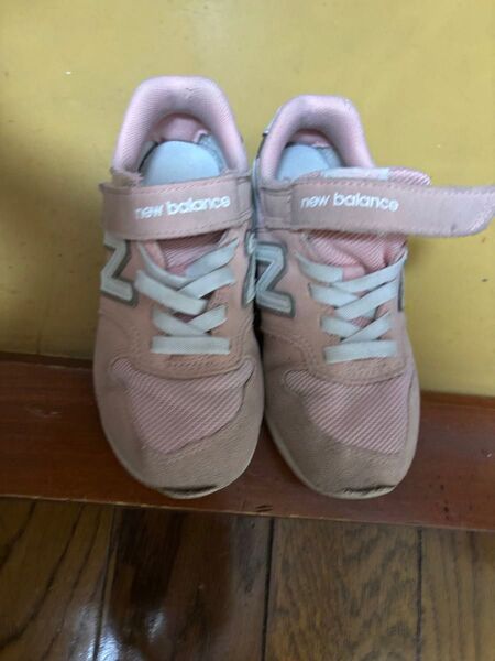 タイムセール new balance キッズスニーカー ピンク 18.5