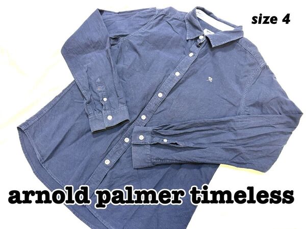 アーノルドパーマー ArnoldPalmer タイムレス 長袖シャツ ネイビー サイズ4