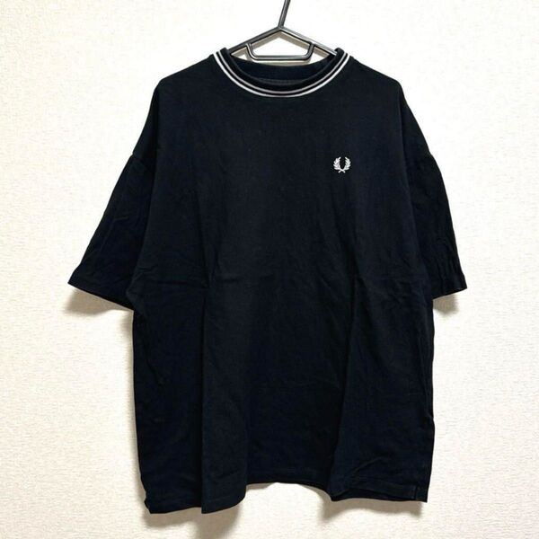 FRED PERRY フレッドペリー ワンポイント半袖Tシャツ ブラック M