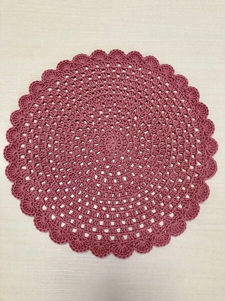 ハンドメイド マルチカバー ドイリー ランチョンマット コットン毛糸