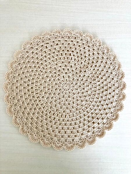ハンドメイド ドイリー マルチカバー ランチョンマット コットン毛糸