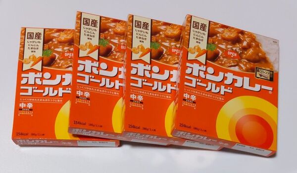 ボンカレーゴールド 中辛 4個 大塚食品
