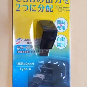 セイワ (SEIWA) 車内用 USBコネクター 2口 F321 USBタイプA分岐コネクター タイプAオス-タイプAメス2ポート