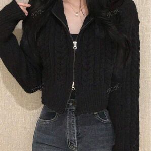 shein YC’YC ジップアップカーディガン Lサイズ