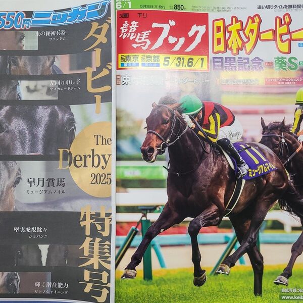 匿名!送料無料!競馬、ブック、2025年6月1日 日刊特別号日本ダービー2つセット