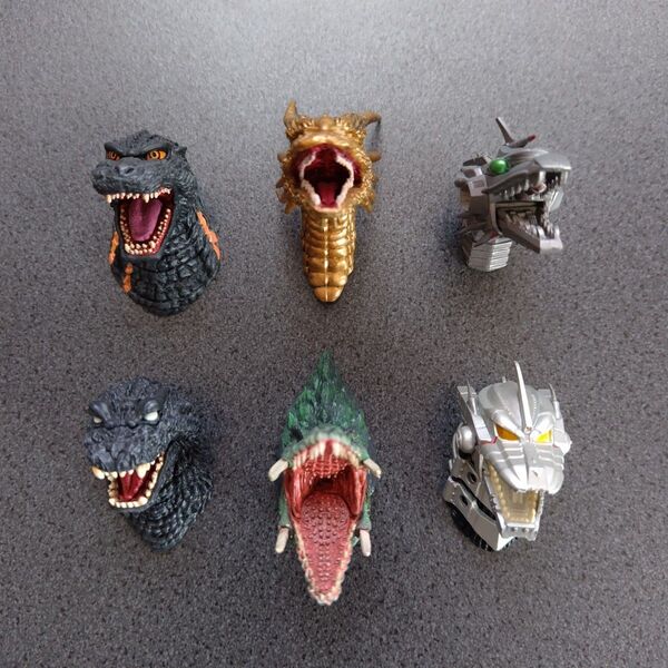 一番くじ ゴジラ 大怪獣列伝 モンスターヘッドマグネット ビオランテ キングギドラ ゴジラ 機龍 全6種セット