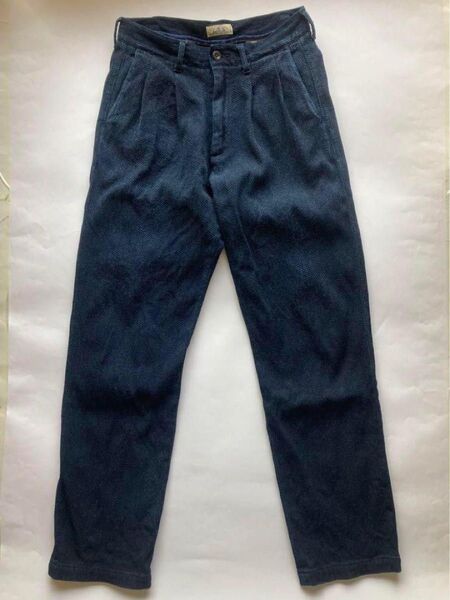 ジャパンブルージーンズ Japan Blue Jeans インディゴ 刺し子 パンツ タックパンツ size:30 中古品
