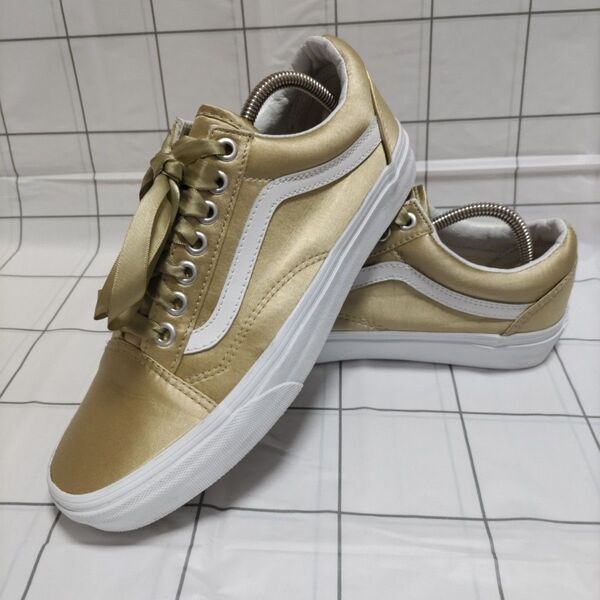 【美品】VANS OLD SKOOL 721454 24.5cm サテンゴールド