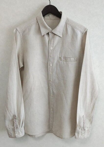 【美品】nest Robe Confect ハイカウントリネンシャツ L ナチュラル