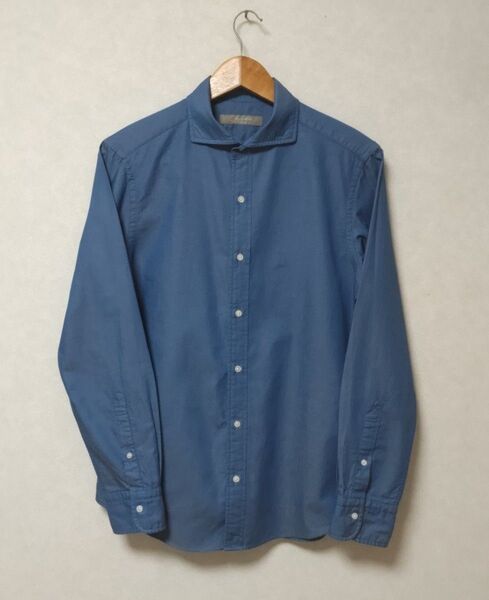 【極美品】A day in the life メンズ 長袖 カッタウェイシャツ L ブルー