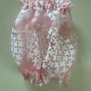犬用スヌード★シースルー 紫陽花(ピンク) Mサイズ ハンドメイド