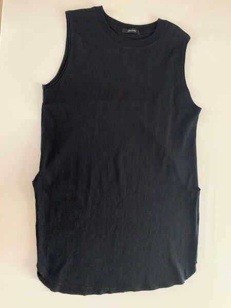 jeanasisノースリーブTシャツ ブラック