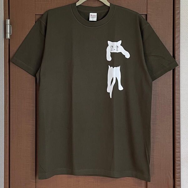 Tシャツ 猫 Lサイズ メンズ レディース おもしろ ネコ ティシャツ 半袖Tシャツ Tee 半袖