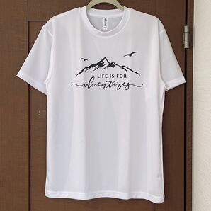 ドライTシャツ Lサイズ 登山 メンズ レディース ジュニア ティシャツ ホワイト 半袖Tシャツ