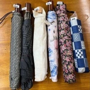 未使用!婦人 紳士 折りたたみ傘 折り畳み傘 小物 雨傘 男性用 女性用 日傘 6本セット まとめ売り