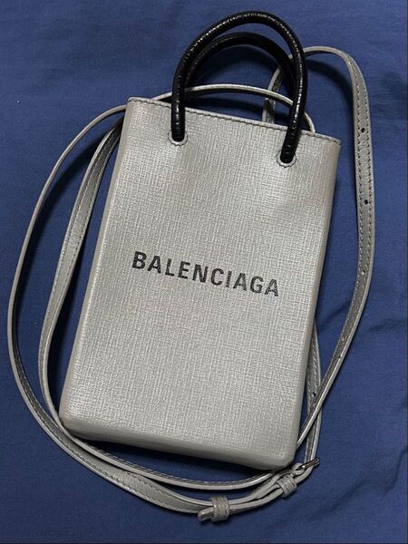BALENCIAGA フォン ホルダーショルダーバッグ グレー人気!2WAY