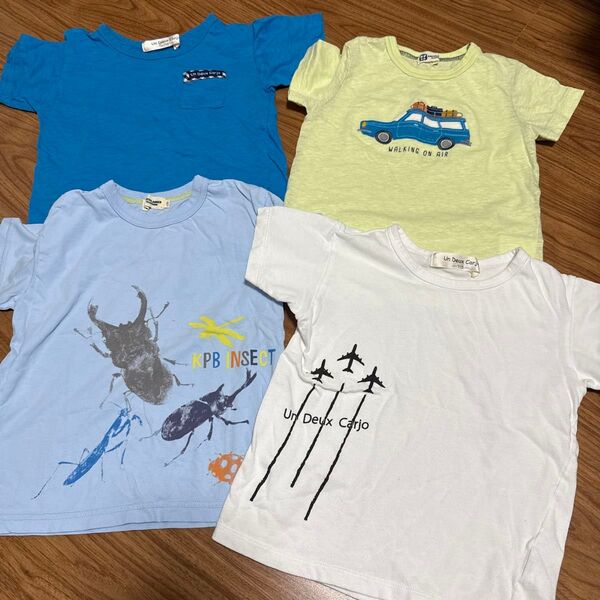 Tシャツ 半袖 プリント トップス 男の子 男子 110 まとめて 半袖Tシャツ UnDeuxCarjo KPBoy