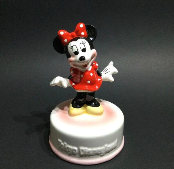 Disney レトロミニー陶器製オルゴール ジャンク訳あり 【ミニーズ ヨーホーMinnie's Yoo Hoo】