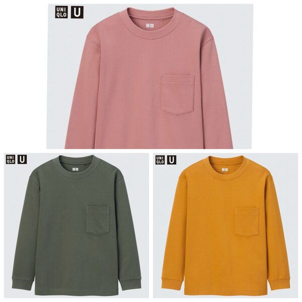 UNIQLO U クルーネックTシャツ3点セット140cm ユニクロユー ロンT 長袖