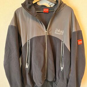 Manhattan Portage Hooded Blousonフリースジャケット Mサイズ 黒 ブラック