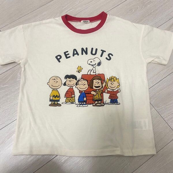 PEANUTS スヌーピー Tシャツ 120 男女 半袖 プリントTシャツ 半袖Tシャツ