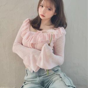 andmary Alison frill tops pink