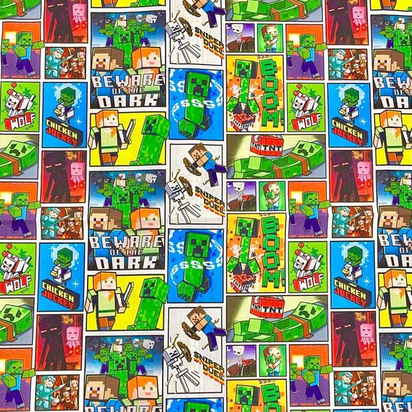 MINECRAFT マインクラフト(10) 生地 綿ポリ はぎれ 匿名配送