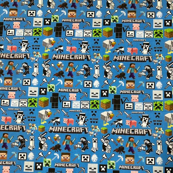 MINECRAFT マインクラフト(24) 生地 綿ポリ はぎれ 匿名配送