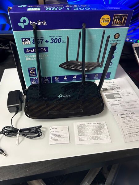 TP-Link Archer C6 無線LANルーター ブラック系