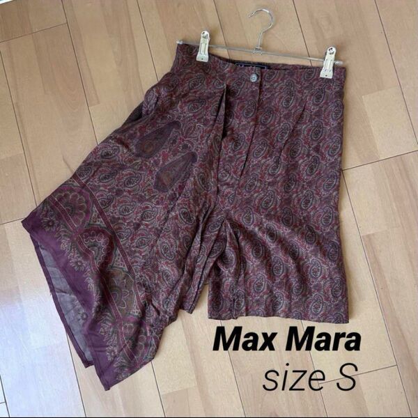 Max Mara/マックスマーラ ペイズリー ハーフパンツ ラップスカート風 S ショートパンツ