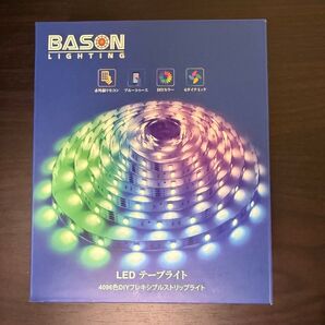 BASON LEDテープライト 5M 防水 RGB 音楽同期 高輝度