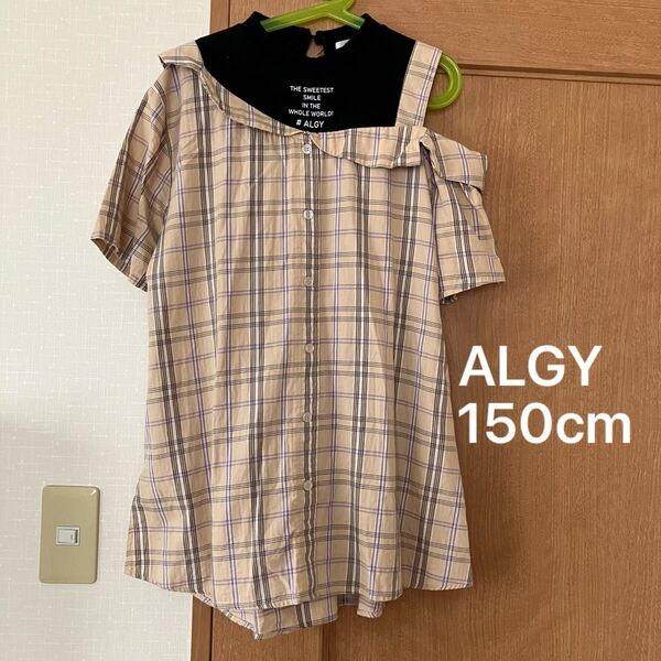 子供服 キッズ ALGY アルジー 150cm トップス チュニック ワンピース 半袖 夏服