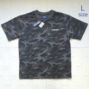 【新品】タグつき OUTDOOR アウトドア 半袖Tシャツ サイズL メンズ 迷彩 カモ柄 ワイルド ゆったり