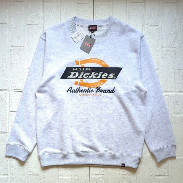 【新品】タグつき Dickies ディッキーズ トレーナー スウェット サイズM メンズ 杢グレー ゆったり ビッグロゴ