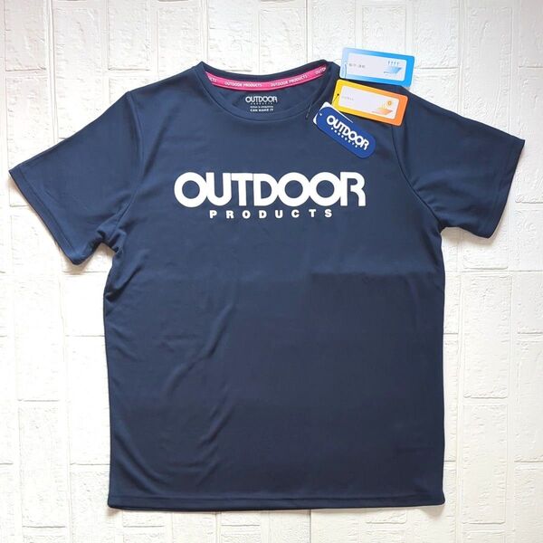 【新品】タグつき OUTDOOR アウトドア メッシュ半袖Tシャツ サイズLL XL ネイビー 吸汗速乾 UVカット レディース