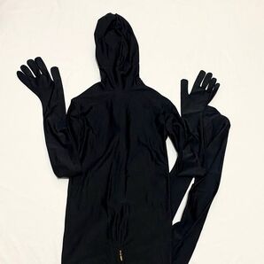 【大特価】全身タイツ 光沢 黒 ゼンタイ S