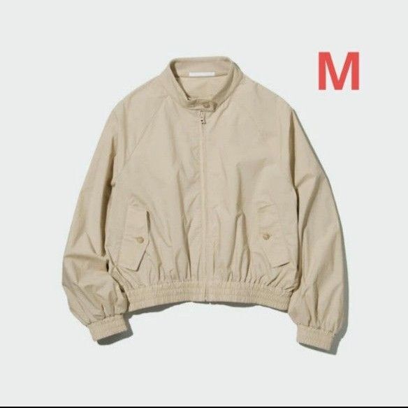 Uniqlo コットン ショートブルゾン Mサイズ ベージュ ユニクロ
