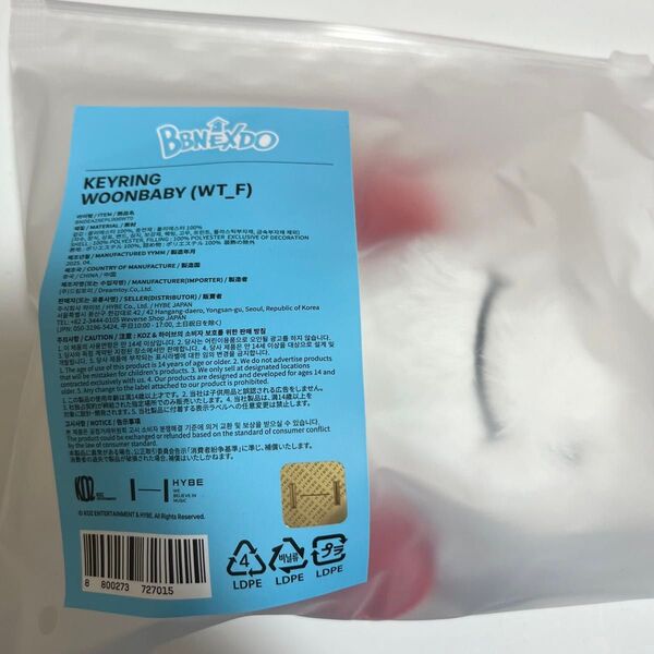 BOYNEXTDOOR BBNEXDO WOONBABY Plush Keyring HOW?ver