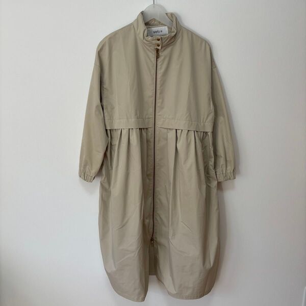 ソージュ soeju 2wayコートワンピース ファスナー ベージュ M