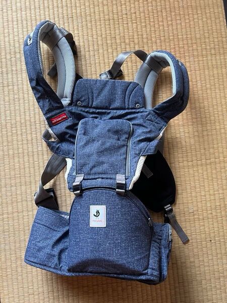 Pognae ミキハウス 抱っこ紐 デニム柄 美品